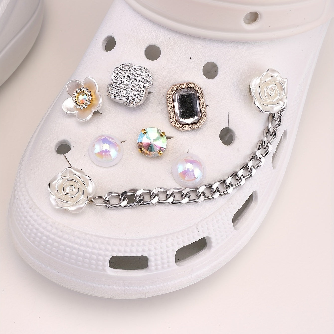 14pcs Street Style Clogs Buckle Punk DIY Shoes Charms Decoration