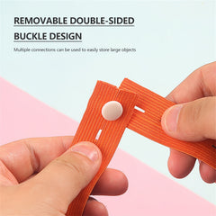 10pcs Self-adhesive Elastic Straps for Clothes Sorting and Storage