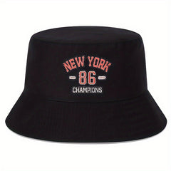 YORK Print Bucket Hat Lightweight Foldable Fisherman Cap For Women Men
