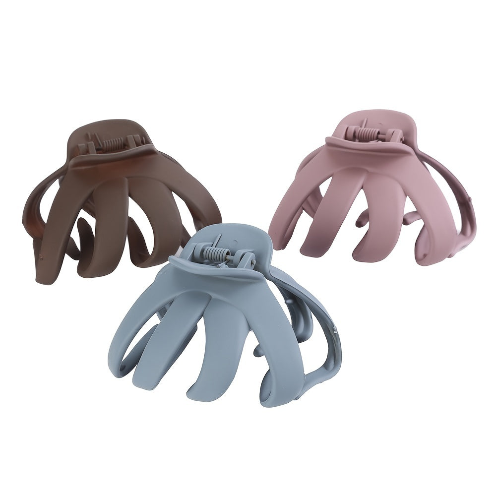 Large Hair Claw Clips for Thick Hair Matte Finish Octopus Style Non-Slip Jaw