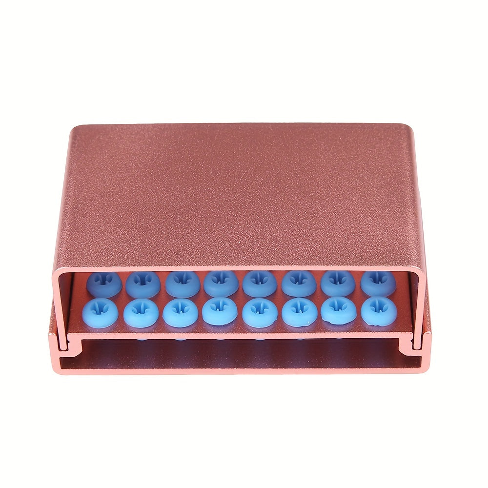 Dental Autoclavable Disinfection Box 40 Holes Aluminium Alloy Dentistry Burs