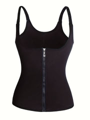Zipper Bustier Tank Tops Tummy Control Corset