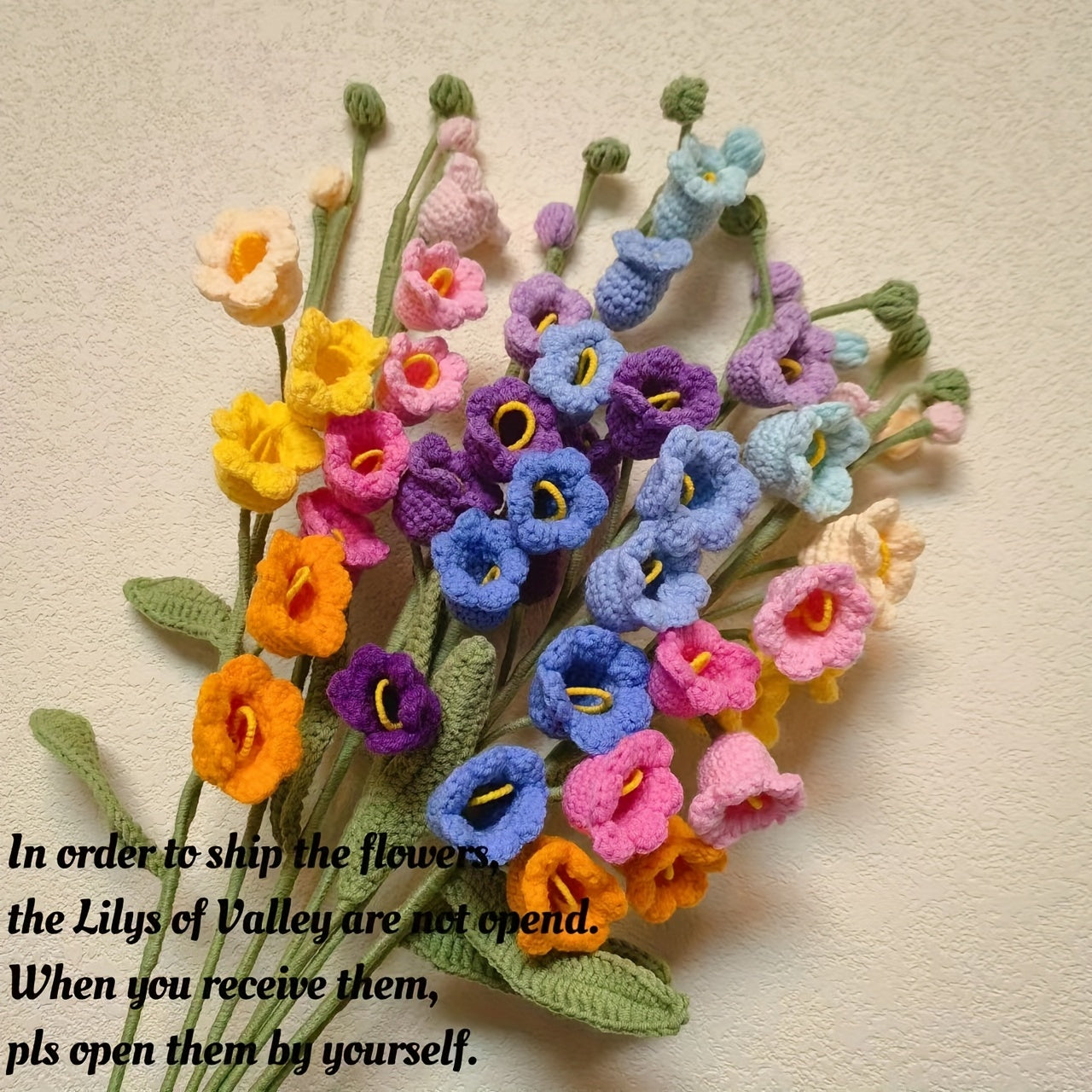 Crochet Knitted Flower Lily Valley Milk Rayon Yarn Forever Flower