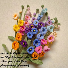 Crochet Knitted Flower Lily Valley Milk Rayon Yarn Forever Flower