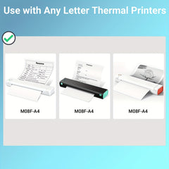Thermal Printer Paper 8.5x11 Letter Size 100 Sheets