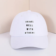 Letters Embroidery Baseball Cap Outdoor Adjustable Hat For Women