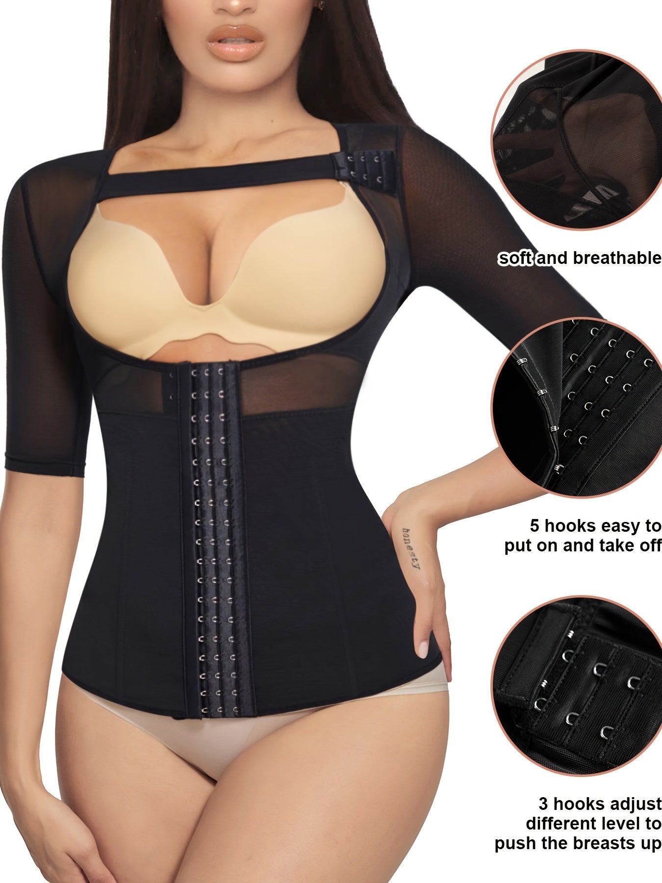 Front Buckle Shaping Tops Tummy Control Slimmer Top
