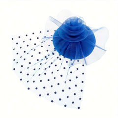 Girl's Flower Hair Bow Veil Bridal Headdress