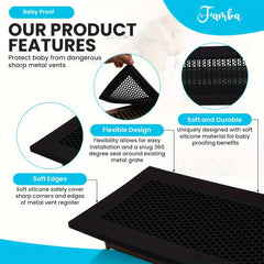 2pcs Silicone Floor Register Protector Vent Cover For 10 16 25