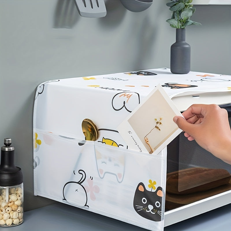 Cartoon Microwave Dust Cover Kitchen Oven Cover Towel Home Textile Decoration