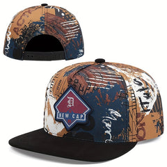 Gothic Label Embroidered Baseball Cap Vintage Graffiti Print Snapback Hat