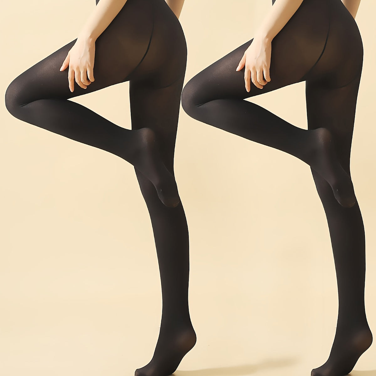 2 Pairs High Waist Slim Pantyhose Women's Stockings