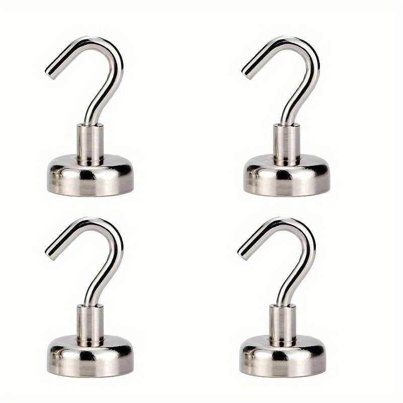 4pcs Magnetic Hooks 11.34 KG Pulling Force Various Colors