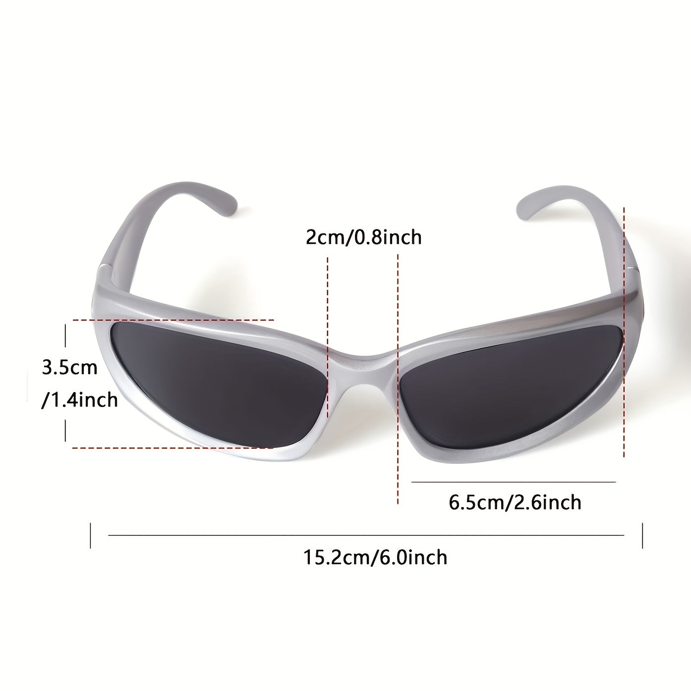 Y2K Wrap Around Sunglasses Futuristic One piece Glasses UV400