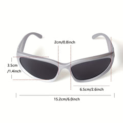 Y2K Wrap Around Sunglasses Futuristic One piece Glasses UV400