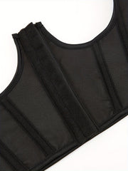 Strapless Corset Bustier Lace Up Body Shaper Lingerie