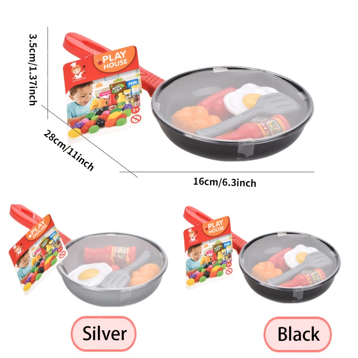 8-Piece Kids Kitchen Food Play Set