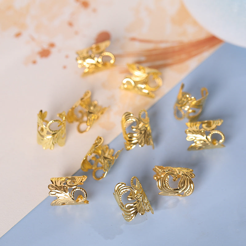 10pcs Adjustable Hair Cuffs Clips Decorative Hair Accessories Rings