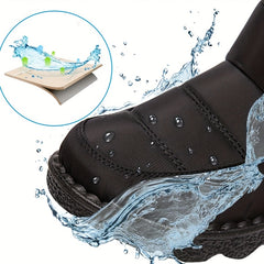 Women's Snow Boots Waterproof Faux Fur Liner Non-Slip Mid Tube Boots