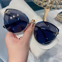 Ombre Cat Eye Sunglasses For Women Hollow Gradient UV400 Sun Shades Glasses