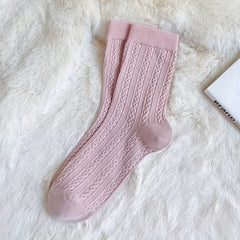 5 Pairs Twist Textured Socks for Women