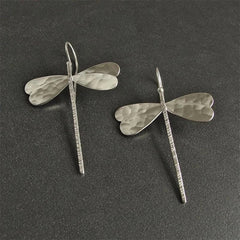 3D Dragonfly Drop Earrings Long Earrings Wedding Jewelry