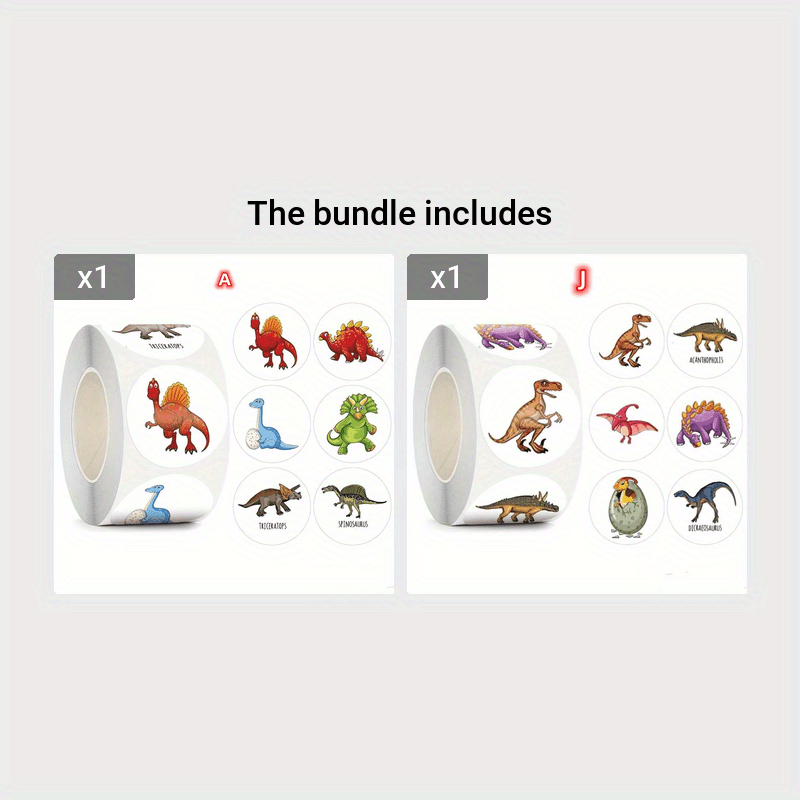 500pcs Dinosaur Thank You Stickers DIY Sealing Labels