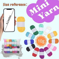 12pcs 10g Mini Acrylic Yarn Cotton Crochet Knitting Wool Yarn Soft DIY Craft