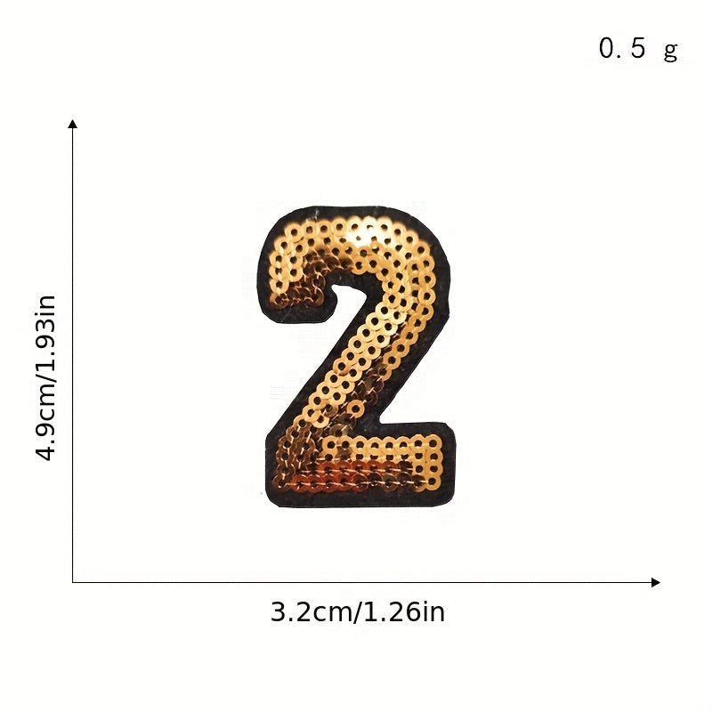 36pcs Bead Letter Iron On Patches Men Clothing Jacket Jeans Pants Dress