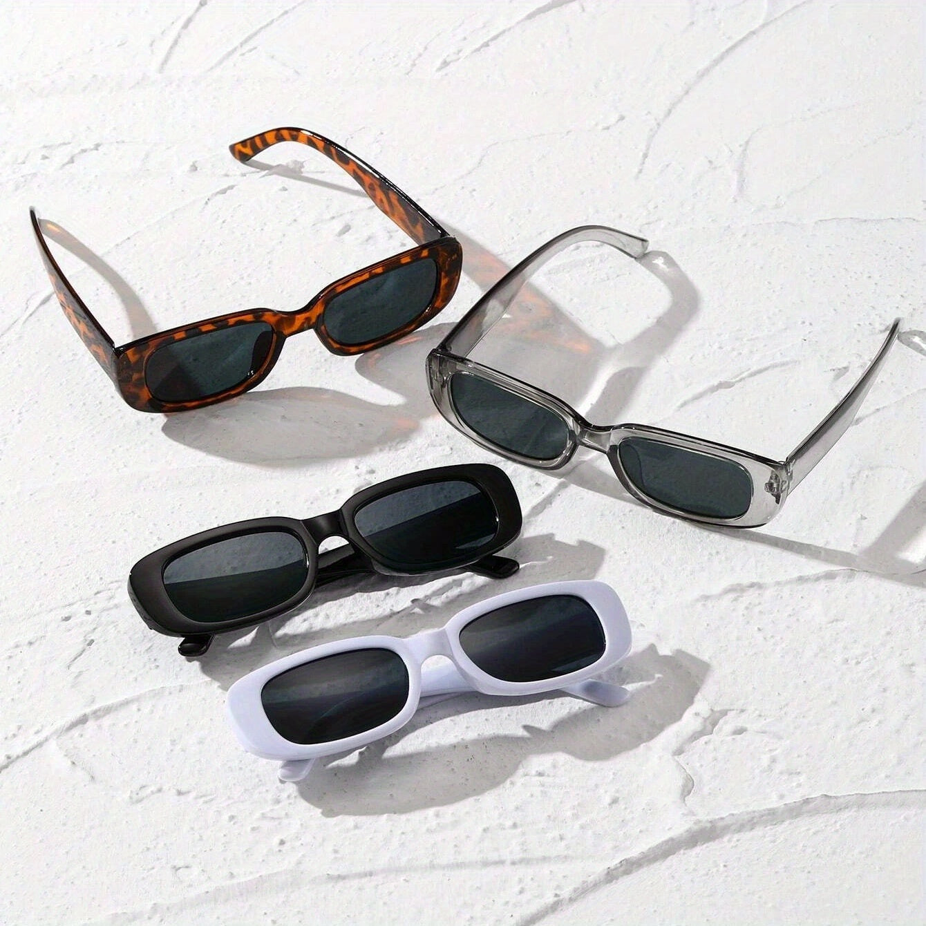 Y2K Square Sunglasses Retro 90s UV400 Sun Shades Glasses