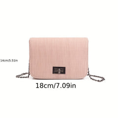 PU Leather Shoulder Bag Casual Chain Crossbody Bag