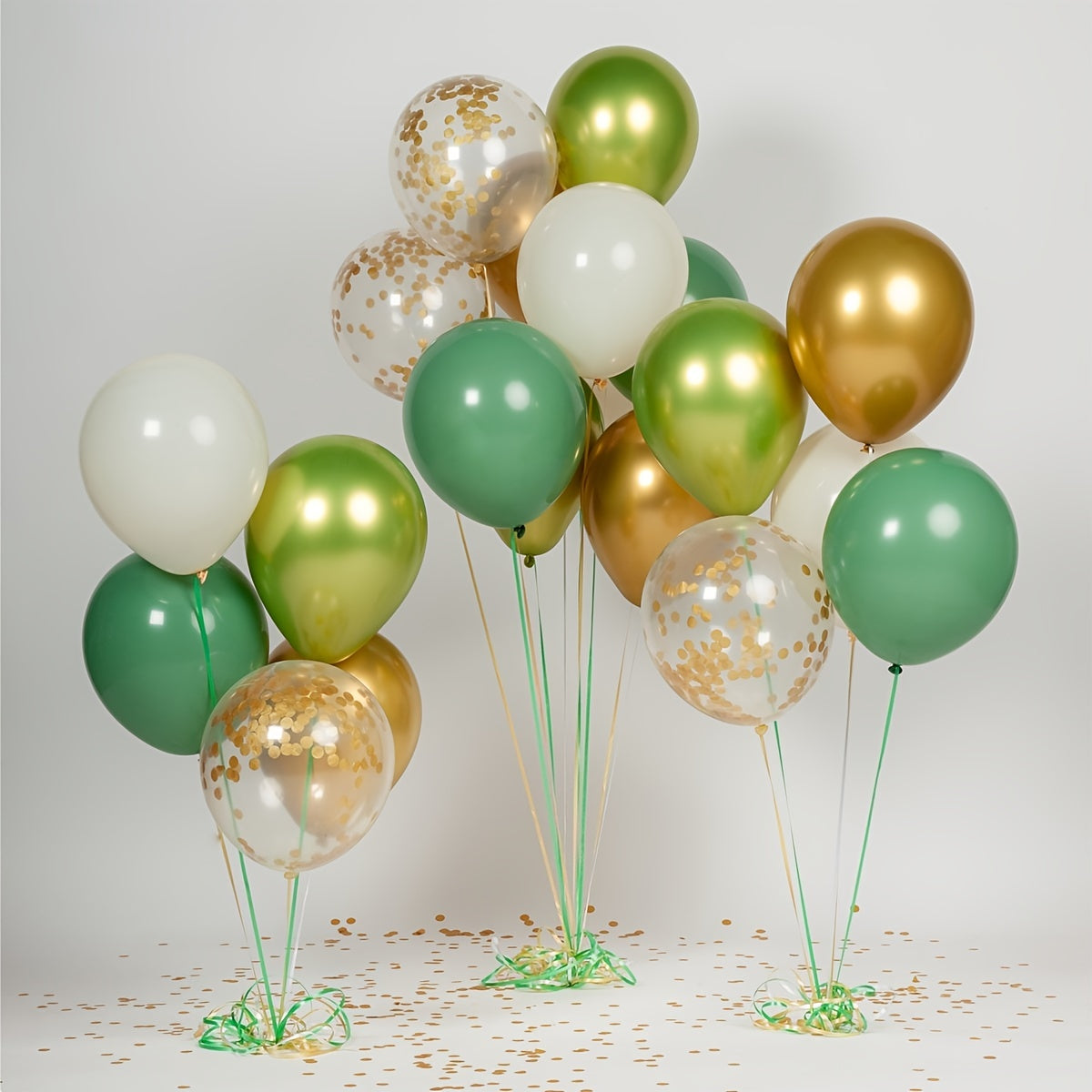 42pcs Ivory Vintage Avocado Green Balloon Chain Set for Birthday Party