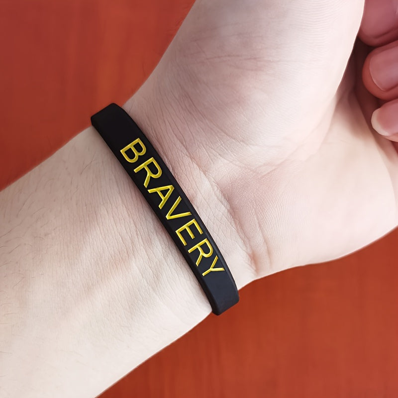 5pcs Inspirational Rubber Bracelets for Birthday Party Favor