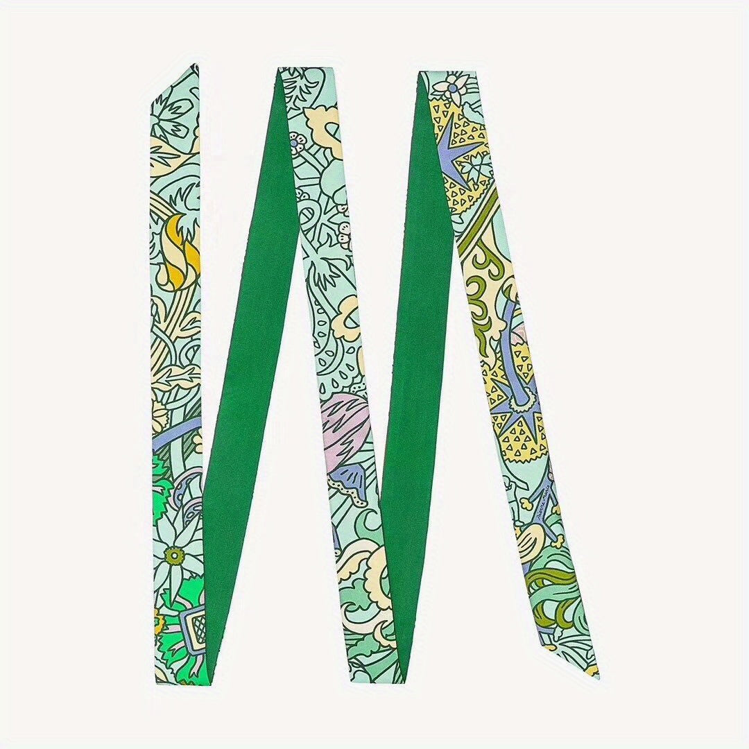 Long Ribbon Necktie Thin Twill Satin Scarf Women Hair Scarf Hairband Accessories