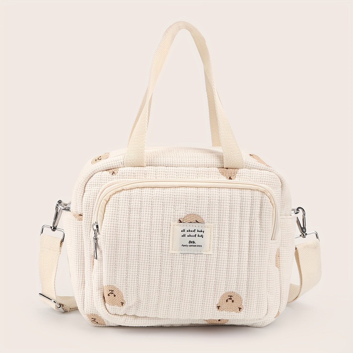 1pc Bear Mommy Handbag Outing Storage Bag Diaper Storage Bag