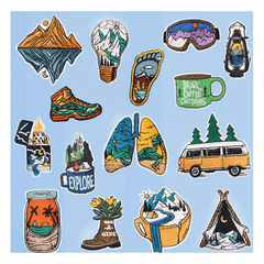 16pcs Iron On Patches Embroidered Applique DIY Crafts For Clothing Jacket Jeans