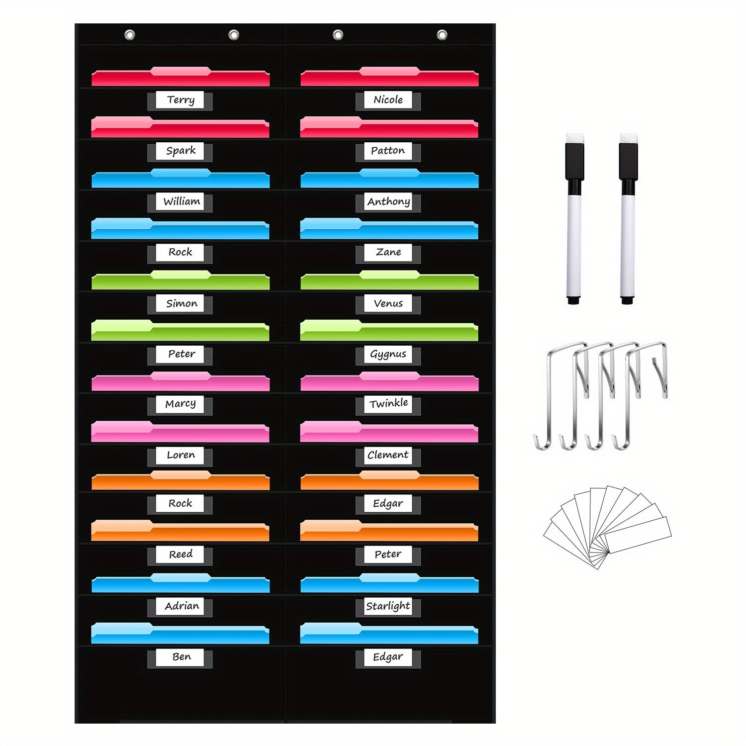 Durable Wall Organizer with Pockets for Classroom and Office