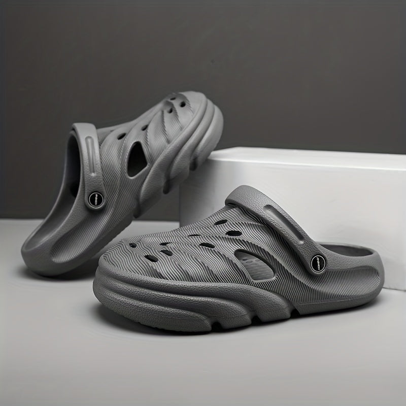 Men's Lightweight Comfy Clogs Hollow Out Non Slip Garden Shoes