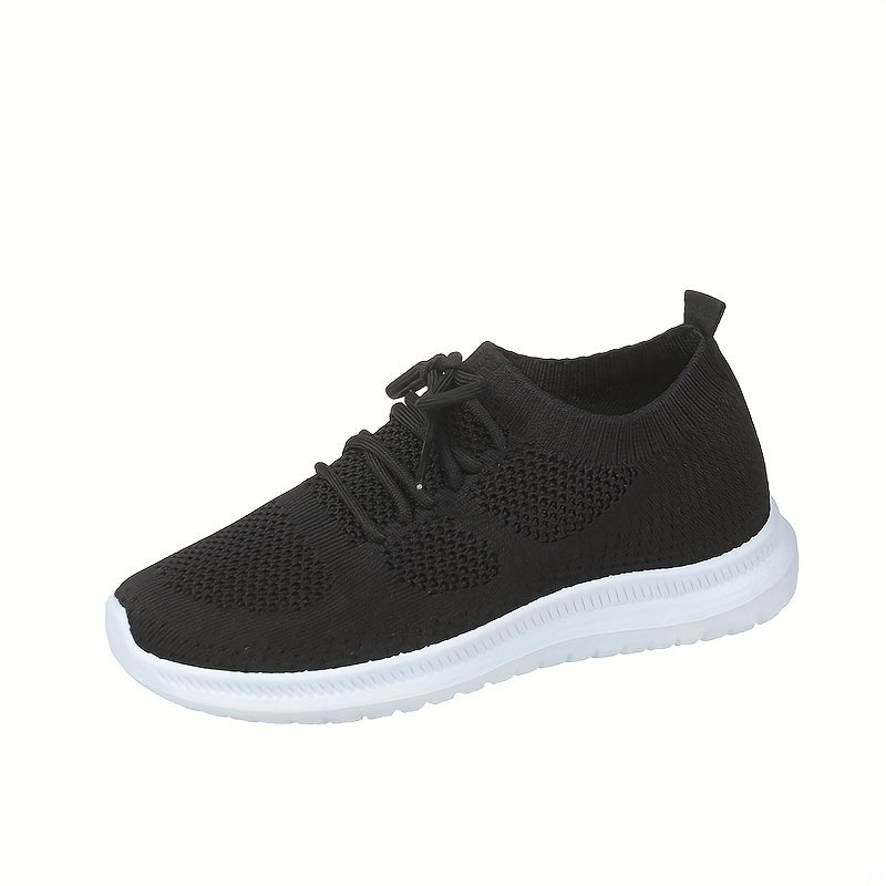 Women's Leisure Running Shoes Flying Woven Casual Walking Shoes