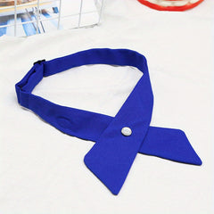 Adjustable Cross Bow Ties Solid Shirt Tie For Men & Women