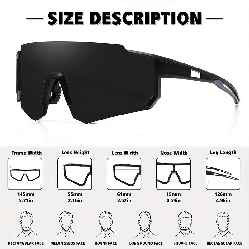 Men's Sports Sunglasses UV Protection for Driving Cycling Running Fishing