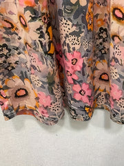  Floral Print Half Sleeve Round Neck Dress