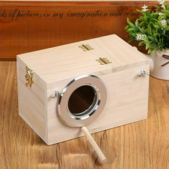 Wooden Bird Parakeet Nest House for Budgie Cockatiel Breeding