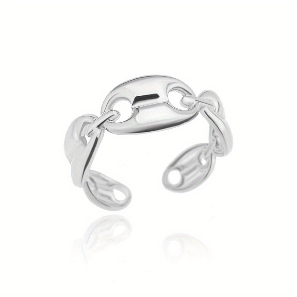 Normcore U To U Golden Cuff Ring 18k Plated Stainless Steel