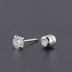 Titanium Steel Clean Zircon Earrings for Men