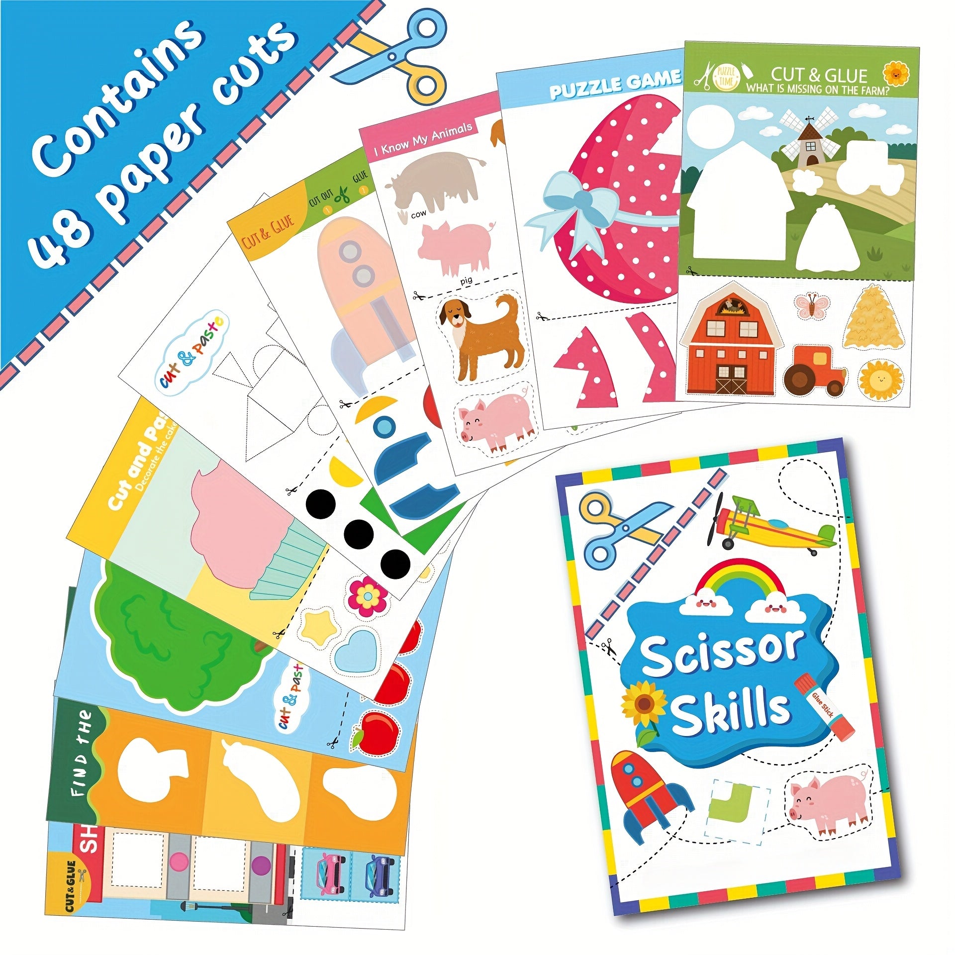 Paper Cutting Activity Book DIY Paper Art Projects No Scissors