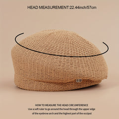 Warm Knitted Beret Hat French Style Painter Hat for Women