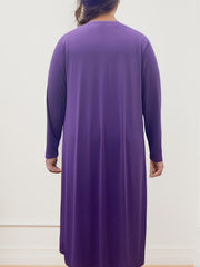  Solid Tank Dress & Long Sleeve Coat 2-Piece Set