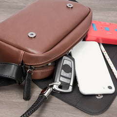 Men's Block Shoulder Bag Crossbody Bag Men's Daily Casual Flap Bag