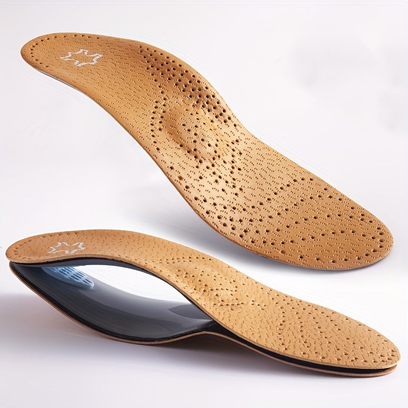 Leather Orthotic Insole Arch Support Shoes Men Women Plantar Fasciitis